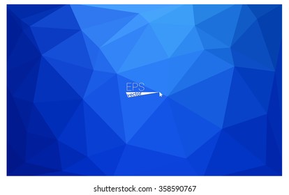 Blue geometric rumpled triangular low poly origami style gradient illustration graphic background. Vector polygonal design for your business. Blue geometric rumpled triangular low poly origami style gradient illustration graphic background. Vector polygonal design for your business.