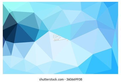 Blue geometric rumpled triangular low poly origami style gradient illustration graphic background. Vector polygonal design for your business.