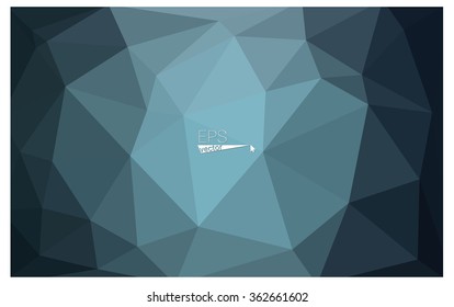 Blue geometric rumpled triangular low poly origami style gradient illustration graphic background. Vector polygonal design for your business.