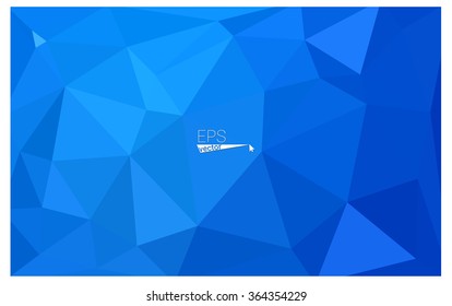 Blue geometric rumpled triangular low poly origami style gradient illustration graphic background. Vector polygonal design for your business.