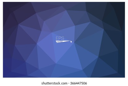Blue geometric rumpled triangular low poly origami style gradient illustration graphic background. Vector polygonal design for your business.