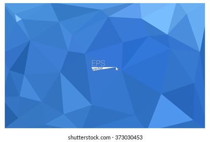 Blue geometric rumpled triangular low poly origami style gradient illustration graphic background. Vector polygonal design for your business.