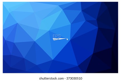 Blue geometric rumpled triangular low poly origami style gradient illustration graphic background. Vector polygonal design for your business.
