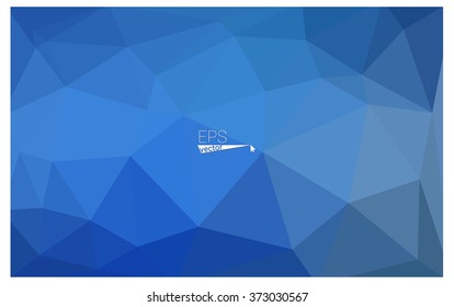 Blue geometric rumpled triangular low poly origami style gradient illustration graphic background. Vector polygonal design for your business.