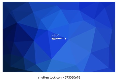 Blue geometric rumpled triangular low poly origami style gradient illustration graphic background. Vector polygonal design for your business.