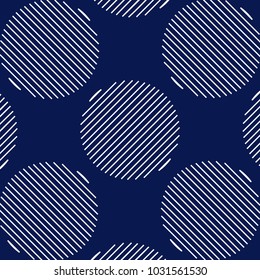 blue geometric seamless pattern