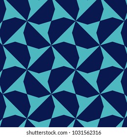 blue geometric seamless pattern