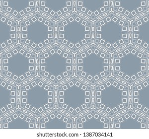 Blue geometric seamless pattern. Abstract background. Vector seamless pattern