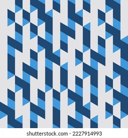 Blue Geometric Seamless pattern Abstract background