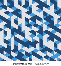 Blue Geometric Seamless pattern Abstract background