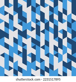 Blue Geometric Seamless pattern Abstract background