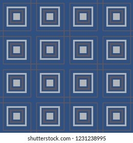 Blue geometric seamless pattern for wallpapers, textile and fabrics
