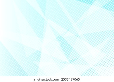 Blue Geometric Shape Background With Halftone. Abstract Polygon Banner. Technology Wallpaper. Business. Vector Illustration