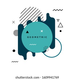 Blue geometric shape background. Minimal shape for website header, cover, calendar, and sticker.