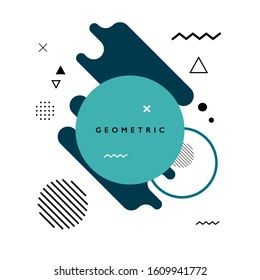 Blue geometric shape background. Minimal shape for website header, cover, calendar, and sticker.