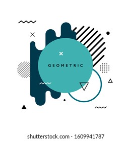 Blue geometric shape background. Minimal shape for website header, cover, calendar, and sticker.