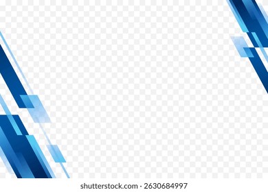 Ilustração de vetor de fundo de canto de forma geométrica azul em estilo técnico
