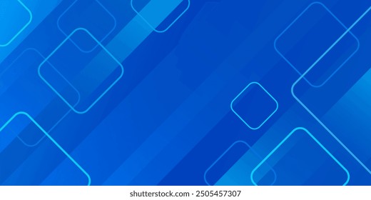 Blaue geometrische Formen Farbverlauf Hintergrund abstrakte Muster. Dynamische Formelemente, zufällige kleine und große gekrümmte Rechtecke, kühle Ton Szene Display-Technologie Geschwindigkeit.