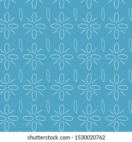 Blue geometric shapes seamless vector pattern editable and separable