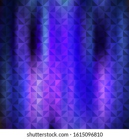 Blue geometric shining triangular background with gradient. New design for your business cards, invitations, calendars, ad, banners, posters, presentations, print, flyers Vector illustration