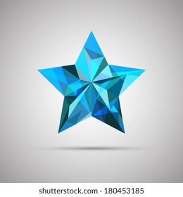 blue geometric star