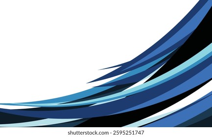 Blue geometric stripes racing background for car wrap sticker