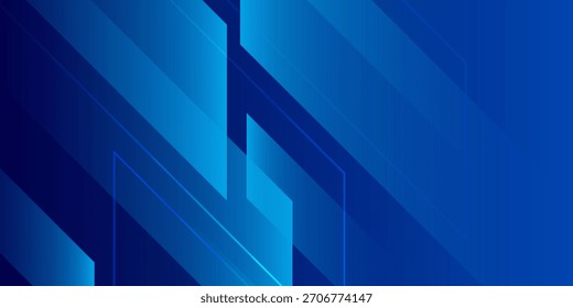 Fondo geométrico azul de la tecnología. Diseño de moda creativo moderno en Ilustración vectorial