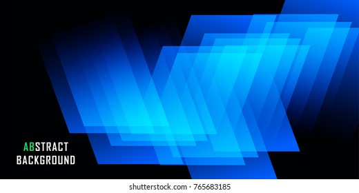 Blue geometric technological background. Template brochure, business card and layout design