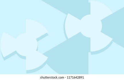 Blue geometric technology background with gear shape. Vector abstract graphic design.