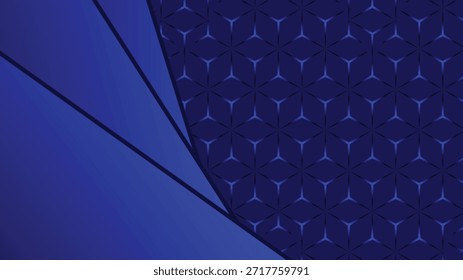 Fondo de tecnología geométrica azul con Formas hexagonales en capas ideal para presentaciones de marca de negocios Sitios web App tableros de instrumentos y visuales de interfaz digital moderna