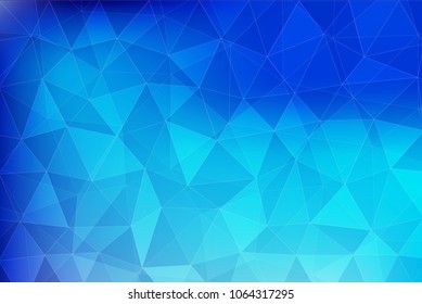 Blue geometric triangle abstract background, template and presentation, illustration eps10