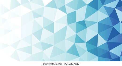 Blue Geometric Triangle Background With Faceted Polygon Pattern For Modern Tech Designs