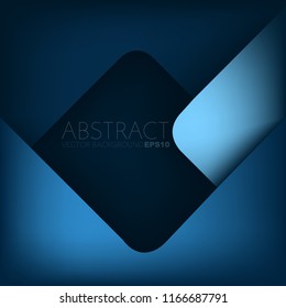 Blue geometric triangle vector background with space for design