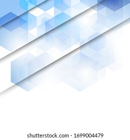 
Blue geometric vector abstract background. Blue hexagons. Medicine and technology background.