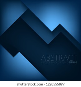 Blue geometric vector background overlap with dark space