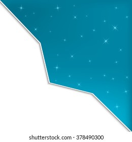 Blue geometric vector background with star for web and mobile applications, art template design, list, page, banner, idea, cover, booklet, document, print, flyer, book, blank, card