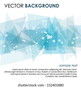 Blue Geometric Vector Background Template Stock Vector (Royalty Free ...