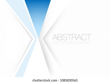 Blue geometric vector background with white space for text design