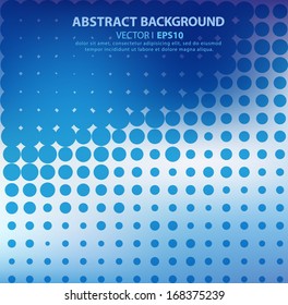 Blue  geometrical abstract background circles. Vector EPS 10 illustration.