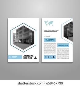 Blue Geometry booklet design template / Vector cover, Leaflet, Presentation / Abstract Background.