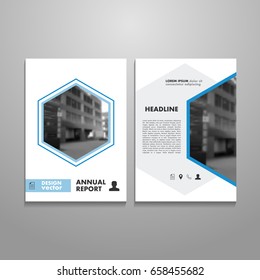 Blue Geometry brochure design template / Vector cover, Leaflet, Presentation / Abstract Background.