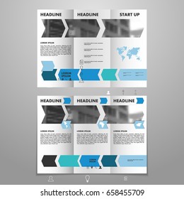 Blue Geometry brochure design template / Vector cover, Leaflet, Presentation / Abstract Background.