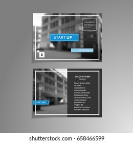 Blue Geometry brochure design template / Vector cover, Leaflet, Presentation / Abstract Background.