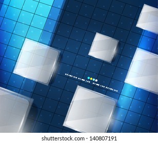 Blue geometry lines vector background