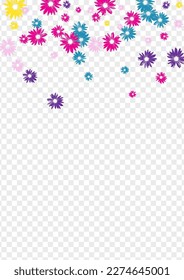 Blue Gerbera Background Transparent Vector. Flowers Style Card. Purple Flower Beautiful. Wild Textile. Sophistication Colorful Garden.