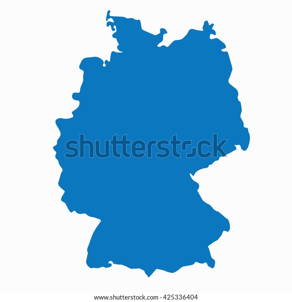 青いドイツの地図のベクター画像 ヨーロッパのドイツの国のアイコン のベクター画像素材 ロイヤリティフリー