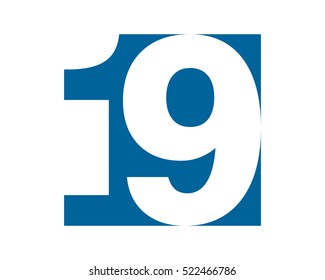 blue gestalt typography typeset logotype numeral numeric nominal image vector icon