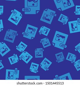 Blue GIF file document. Download gif button icon isolated seamless pattern on blue background. GIF file symbol.  Vector Illustration