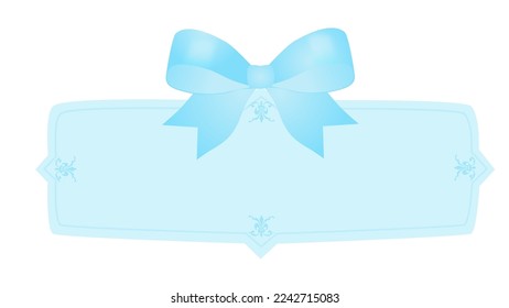 blue gift bow and celebration background