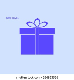 The blue gift box